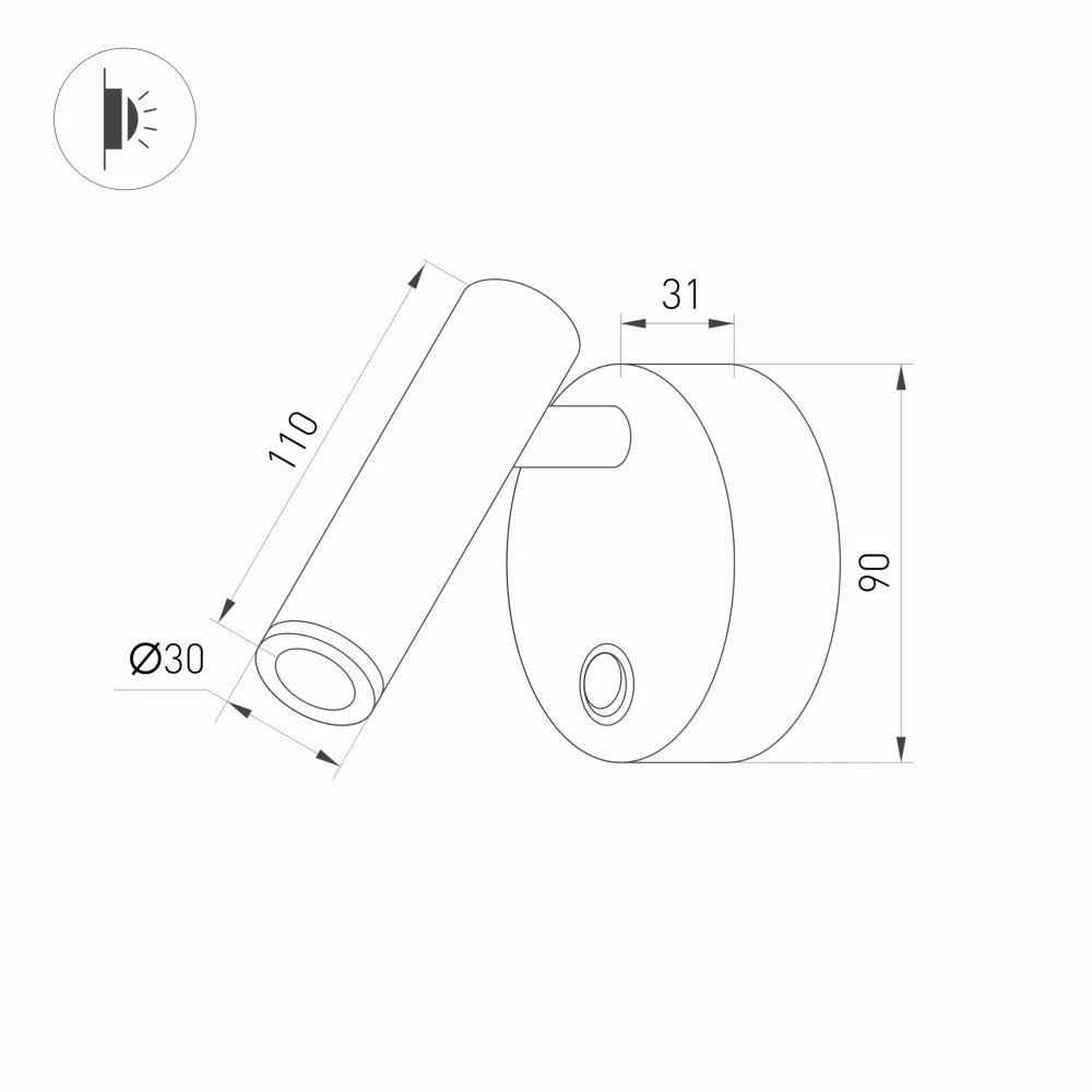 Светодиодный спот Arlight SP-Bed-R90-3W Warm3000 029634 | Освещение