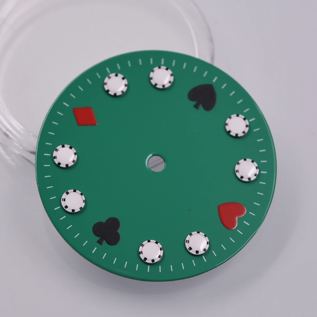 Зеленый стерильный циферблат для часов 28 5 мм подходит ETA2836 2824 miyota8205 8215 светящийся