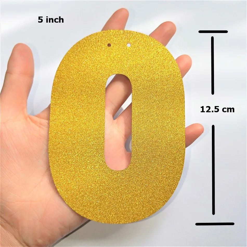 

Personalized Alphabet Glitter Letter Paper Banner DIY Hanging Party Flags Numbers Decoration Birthday Nursery Wedding Decor