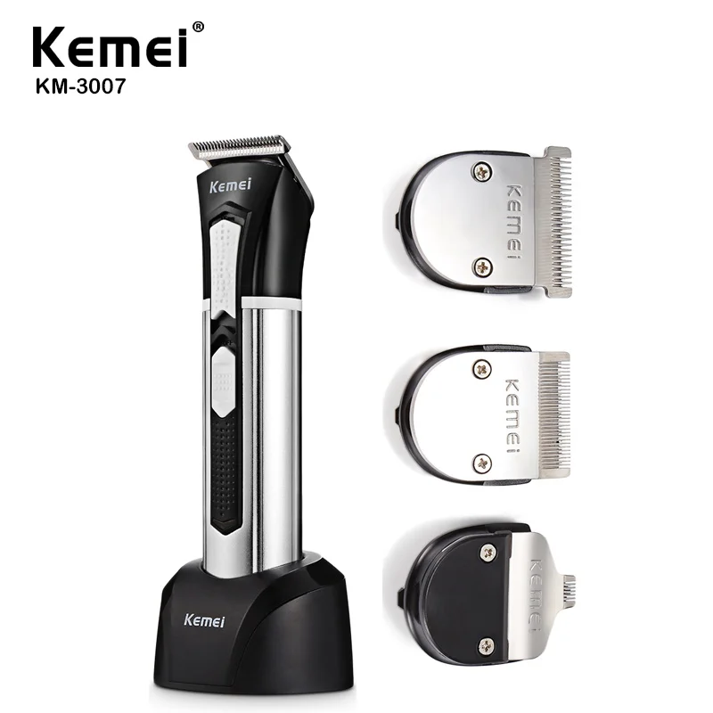 

Kemei Профессиональная стрижка электрический триммер для стрижки волос лезвия из титанового сплава 3 в 1, низкий уровень шума, четыре конца гре...