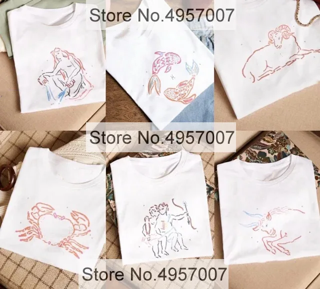 Elfbop 100% Домашние тапочки из хлопка для женщин двенадцать созвездий принтом и