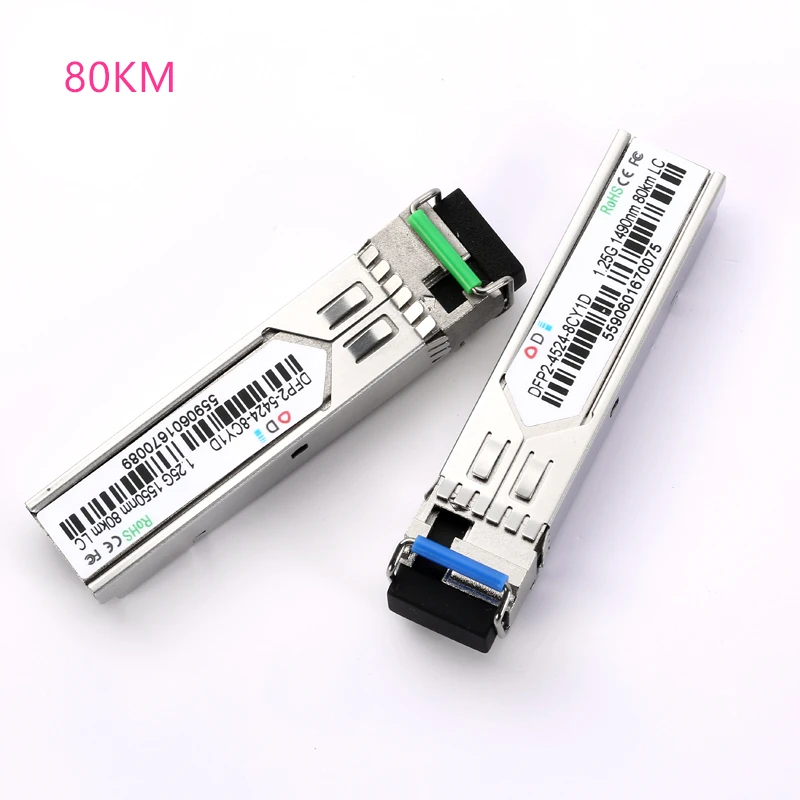 LC SFP волоконно-оптический модуль 1 25G 20/40/60/80/100 км 1310/1490/1550nm одиночное волокно