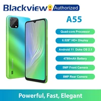 blackview a55 smartphone 3gb ram 16gb rom 6 528 hd 4780mah quad core android 11 mobile phone mt6761v 5mp8mp camera cell phone
