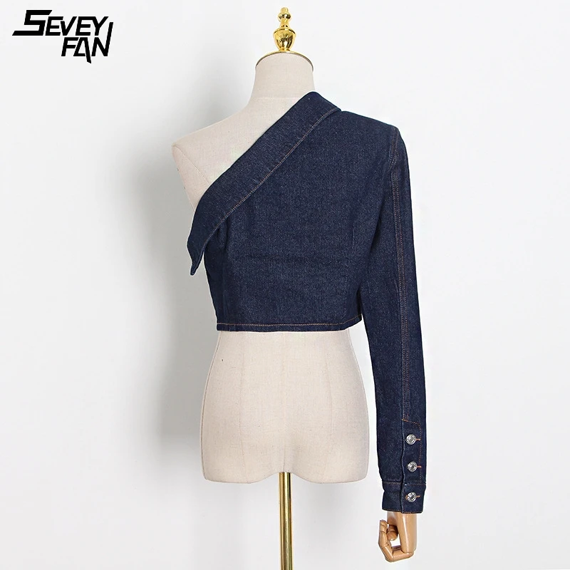 

Sing Sleeve Sexy Denim Jacket Women Blue Short Corset Fashion Designer Streetwear Hip Hop Slim Jeans Jackets Sleeveless Clothes