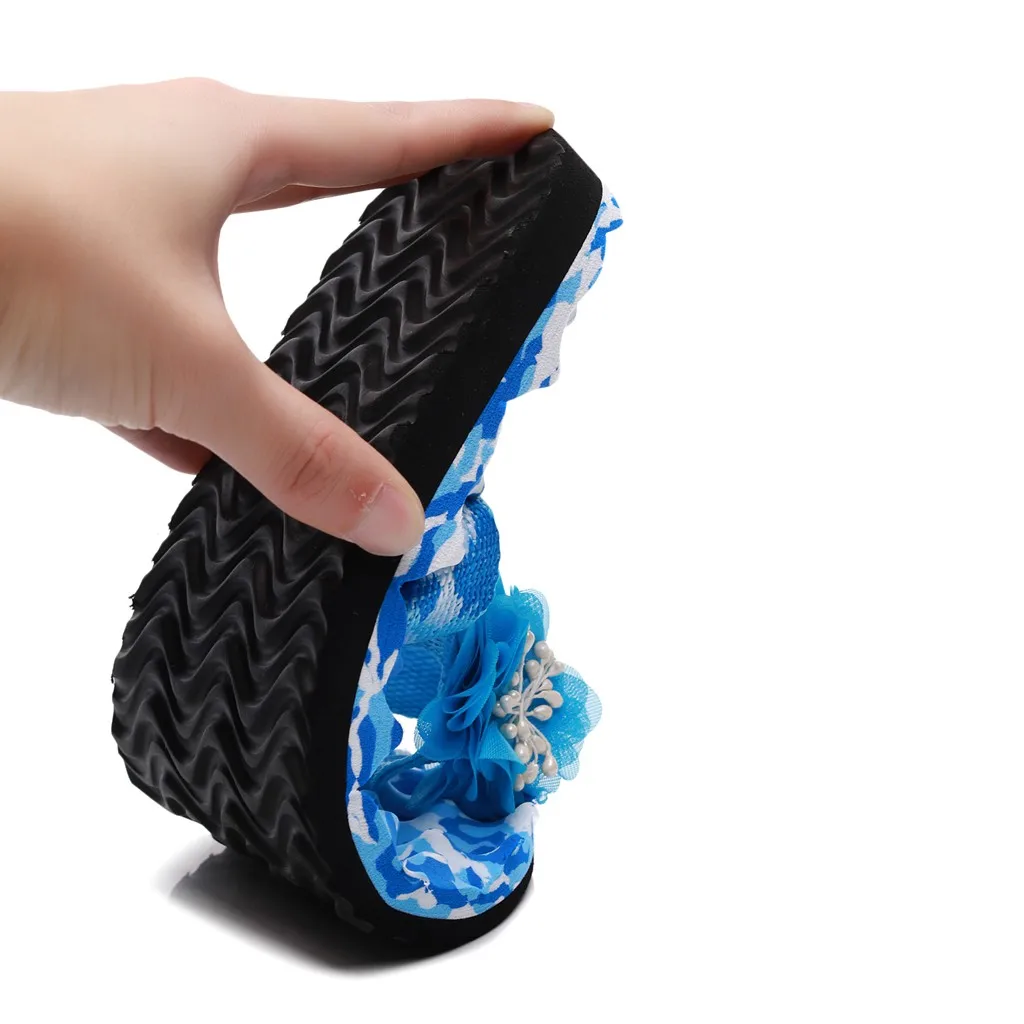 Шлепанцы SAGACE женские пляжная обувь с цветами Нескользящие для улицы дышащие