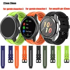 Для Garmin Vivoactive 4 Силиконовый ремешок для huawei watch GT2 46 мм для amazfit gtr 47 ммДля huawei watch GT2для amazfit Pace 2