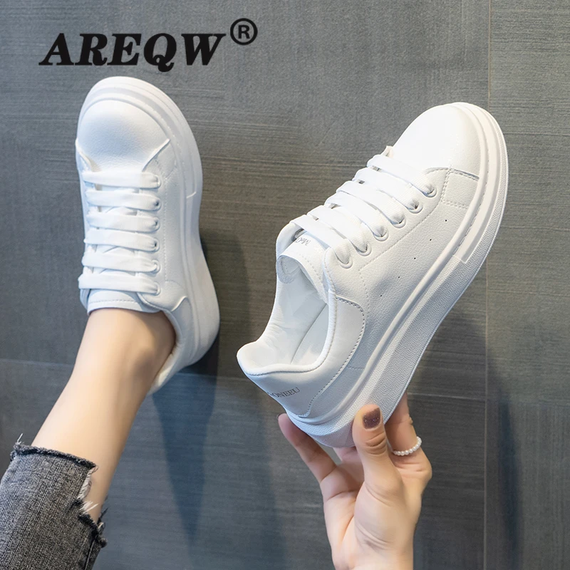 

Women Vulcanized Shoes Lace Up Female Sneakers Light Comfort Air Cushion Shoes Woman Casual Breathable Ladies Plus Size New