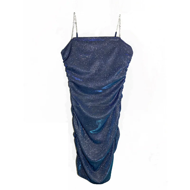 

Summer 2021 Instagram Sexy Shiny Party Dresses with Diamond Halter Dress Bundled Short Cut womens formal dresses formal dresses