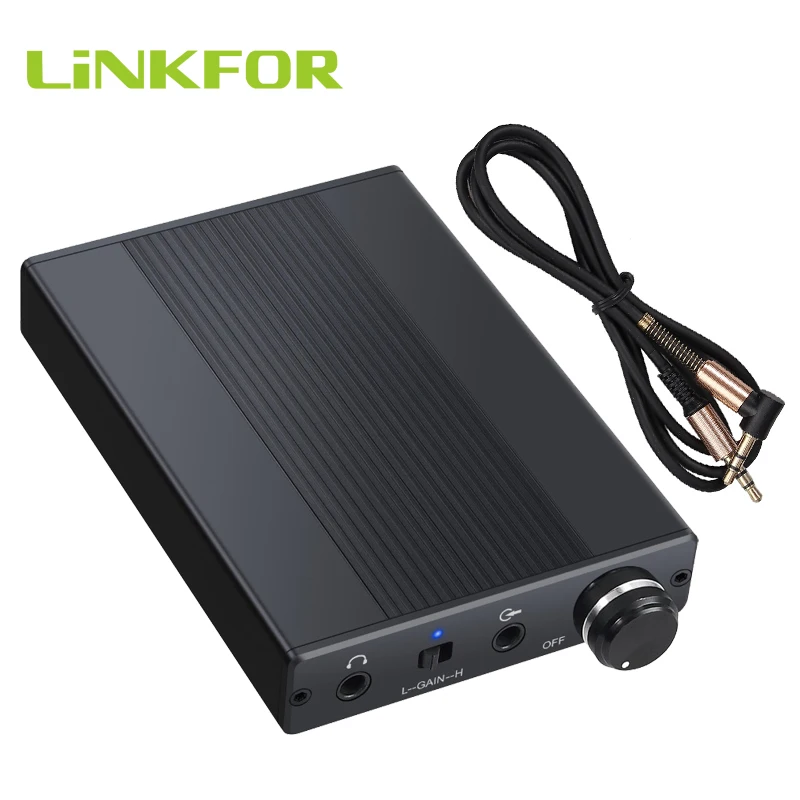 LiNKFOR USB DAC DSD64 усилитель для наушников 16 500 Ω 3 5 мм Портативный hifi iPhone iPod MP3 MP4