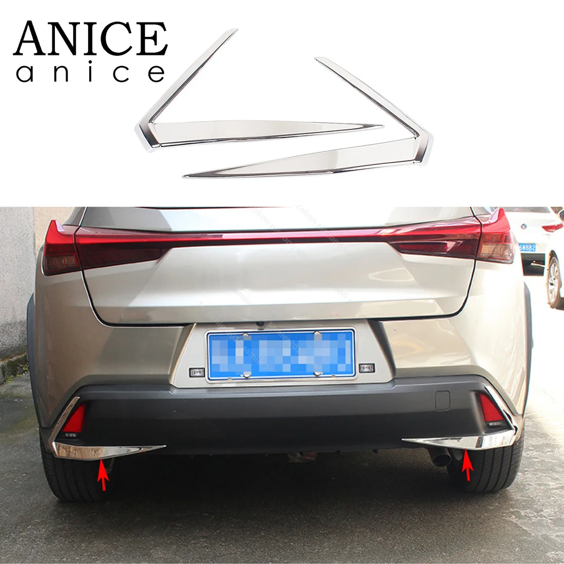 Хромовая лампа заднего противотуманного фонаря Крышка отделки пригодный для Lexus