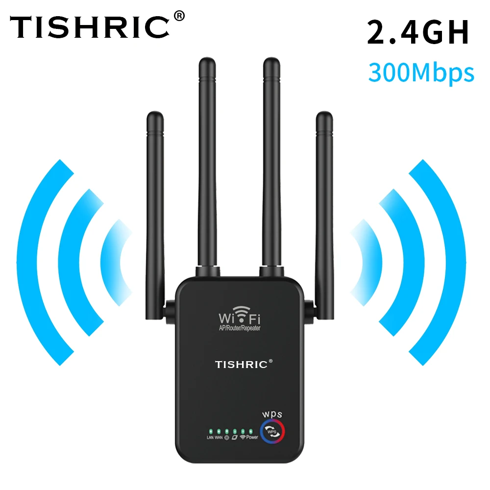 TISHRIC 3 IN 1 300M Long Range Wifi Repeater Booster Wireless Router 2.4G Signal Amplifier Wi-fi Extender | Компьютеры и офис