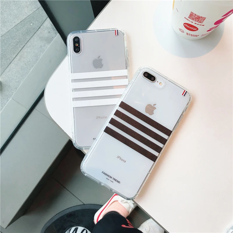 Новый роскошный силиконовый прозрачный чехол с диагональным переплетением и