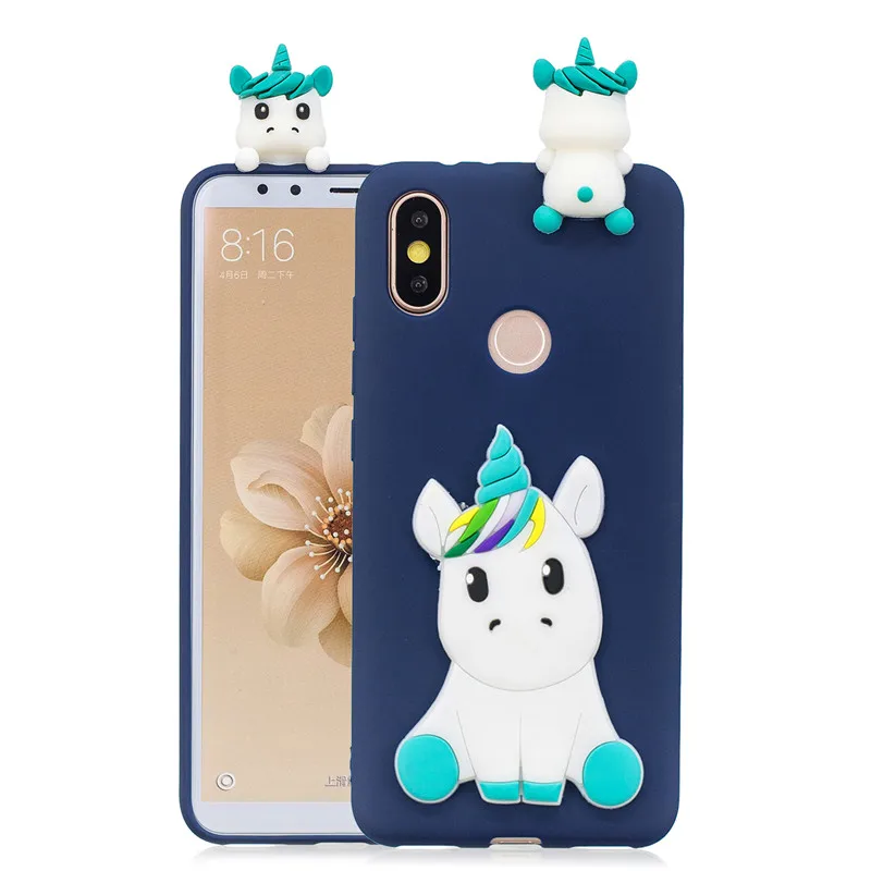 3D силиконовый чехол Kawaii Panda Unicorn Для Funda Xiaomi Mi A3 A1 A2 Lite для Coque 8 9 10 Note 9T Pro | Мобильные