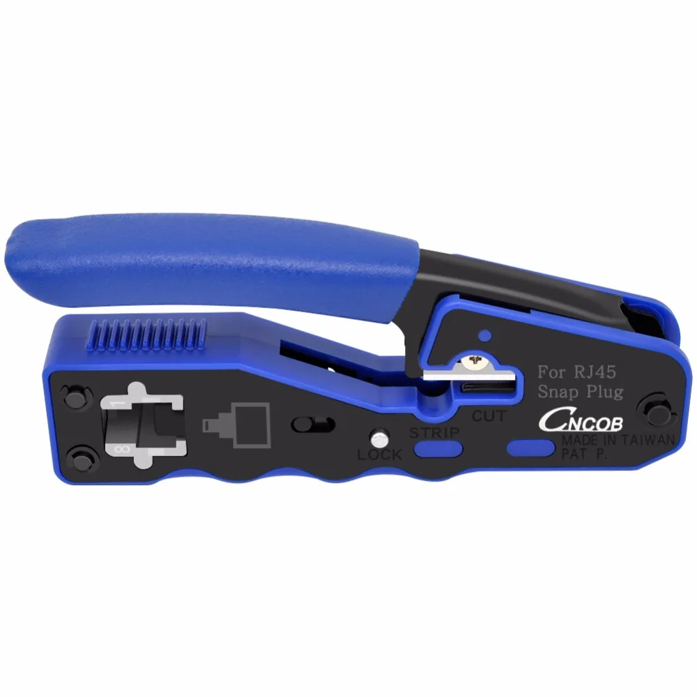 Набор инструментов для обжима модульные разъемы RJ45 Cat5 Cat6 Cat6a 8P8C синий - купить по