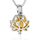 K001 ювелирные изделия для кремации золы Лотос цветок кулон с пеплом ожерелье для урны с мини-сердцем памятное ювелирное изделие для сувенира