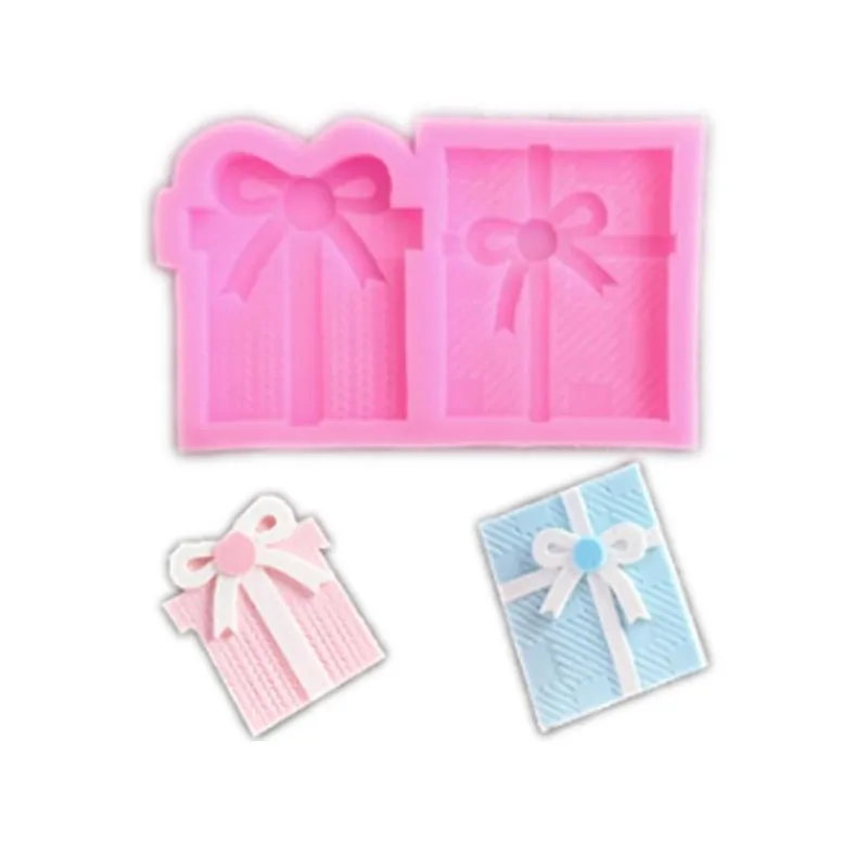 

Gift Box Shape Silicone Mold Fondant Cake Decorating BakingTools Chocolate Cupcake Baking Gumpaste Mold