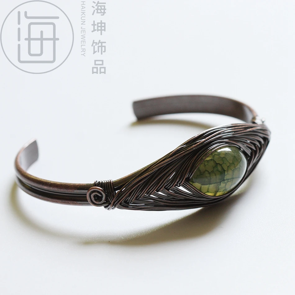 Проволочная упаковка модный браслет-браслет ручной работы из натурального