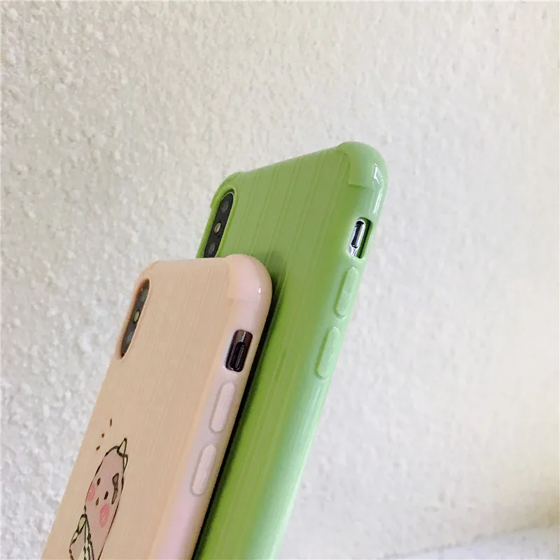 Милый чехол с мультяшным динозавром для iPhone 7 6 6S 5 5S 8 Plus X XR XS MAX, силиконовый ультратонкий чехол в ярких цветах.