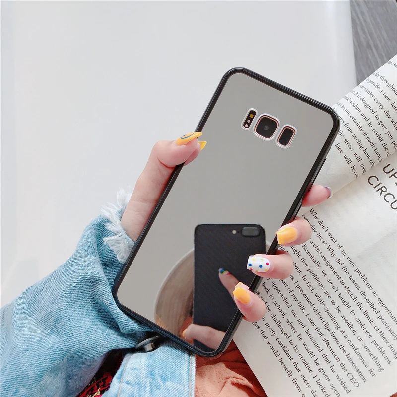 Блестящий зеркальный силиконовый чехол для Samsung Galaxy S8 S9 S10 Note10 A10 A20E A30 A40 A50 A70 J2 Pro J4