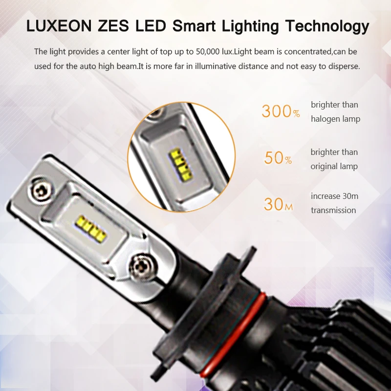 Лампа Светодиодная T8 H7 H4 H11 9005/06 60 Вт 9 36 в|Передние LED-фары для авто| |