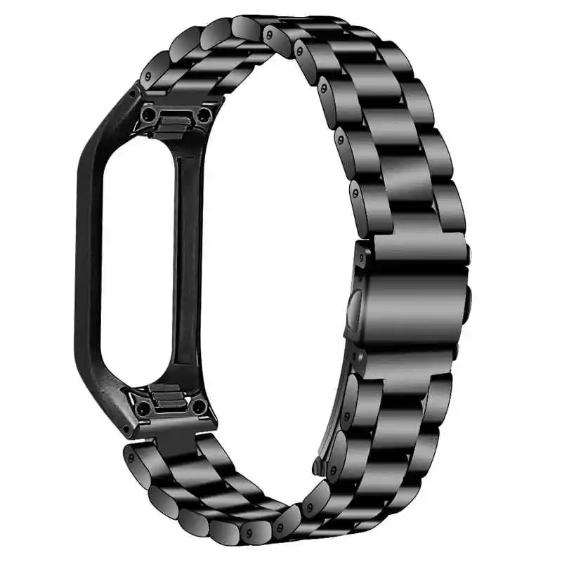 Black Oulucci сменный металлический ремешок на руку из стали для samsung gear Fit 2 роскошный браслет для часов для samsung Fit e SM - Цвет: Black