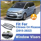 Оконный козырек для Citroen C4 Picasso 2015-2022, вентиляционная крышка, отделка, навесы, защита от солнца, дождя, дефлектор, аксессуары