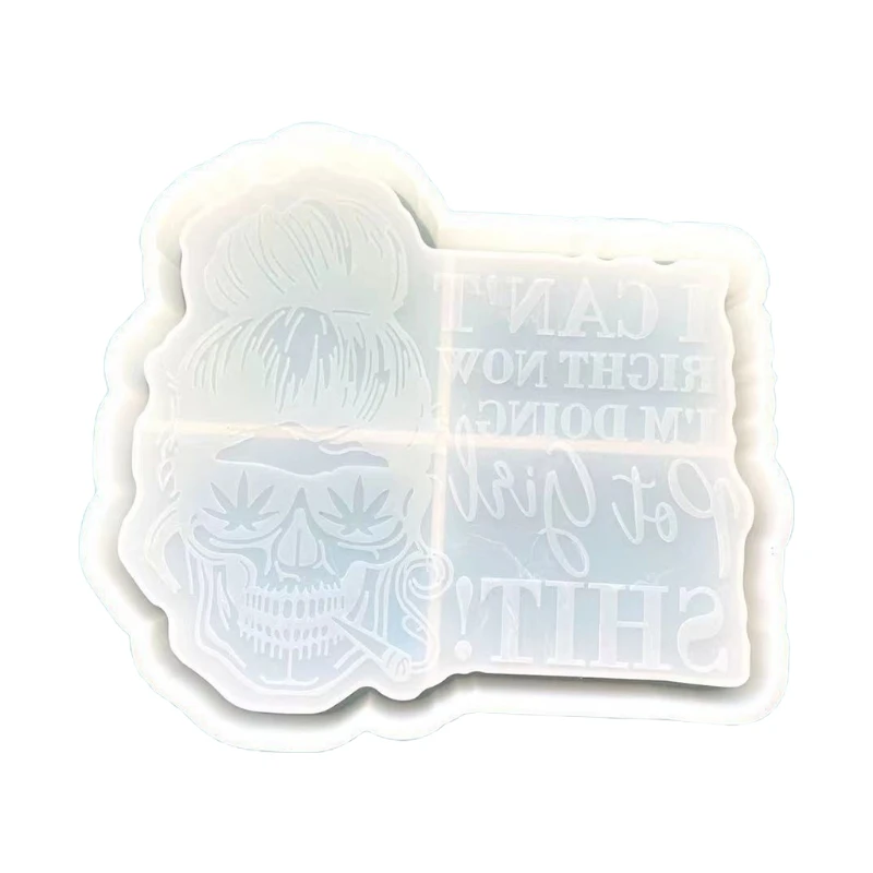 

Skull Makeup Box Epoxy Resin Mold Fruit Tray Jewelry Holder Casting Silicone Mould DIY Crafts Ornaments Making Tool