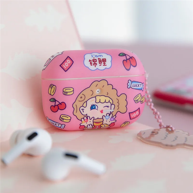 

Milkjoy мультяшный кавайный чехол для Apple, защитный чехол для Airpods, беспроводной чехол для наушников, милый защитный чехол для наушников Lucky Girl