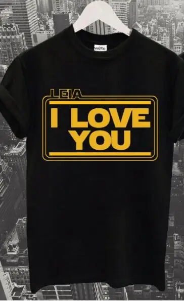 Leia I Love You Solo Know Футболка Топ Wars Geek Nerd одинаковая пара подарок унисекс