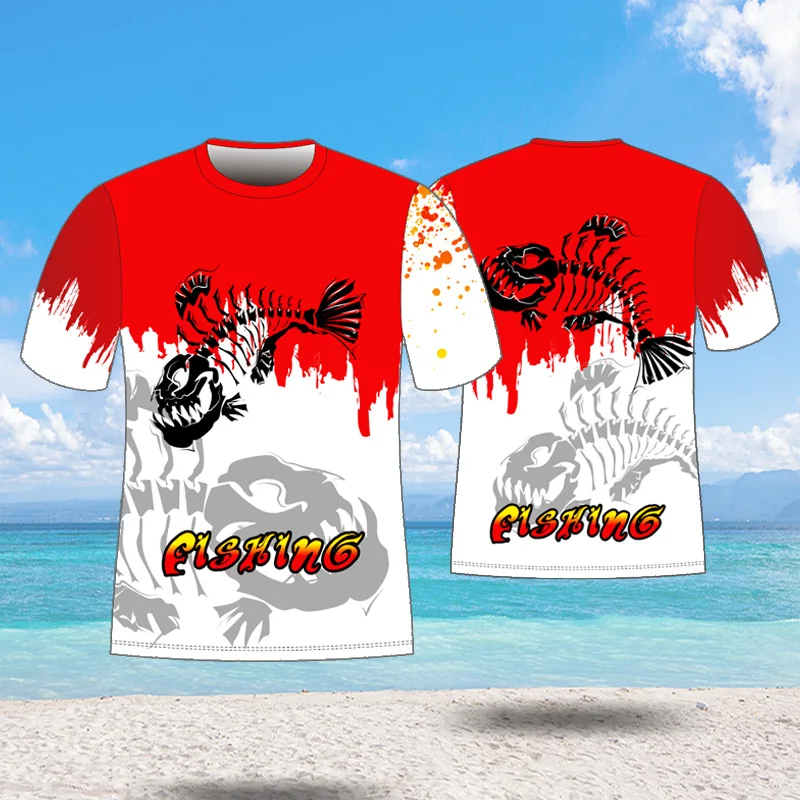 Hot sale customize ice silk fabric summer fishing shirt with short sleeves outdoor sports thin and light clothing | Спорт и