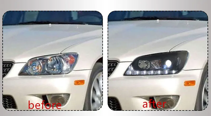 

eOsuns xenon headlight led daytime running light with turn signal assembly for Lexus IS200 IS300L 1998-05