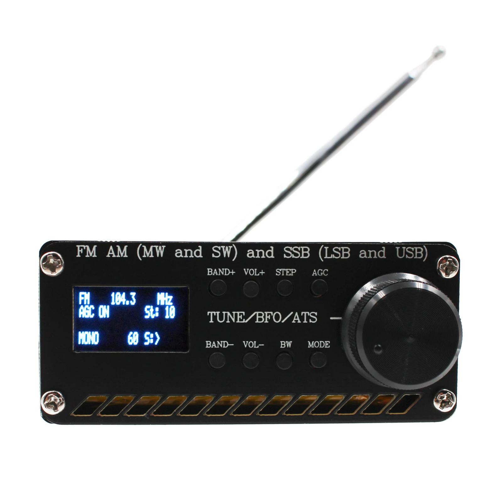 

SI4732 All Band Radio Receiver FM AM (MW&SW) SSB (LSB&USB) Built In Battery Speaker Commercial Ham Radio Bands Pre Configured