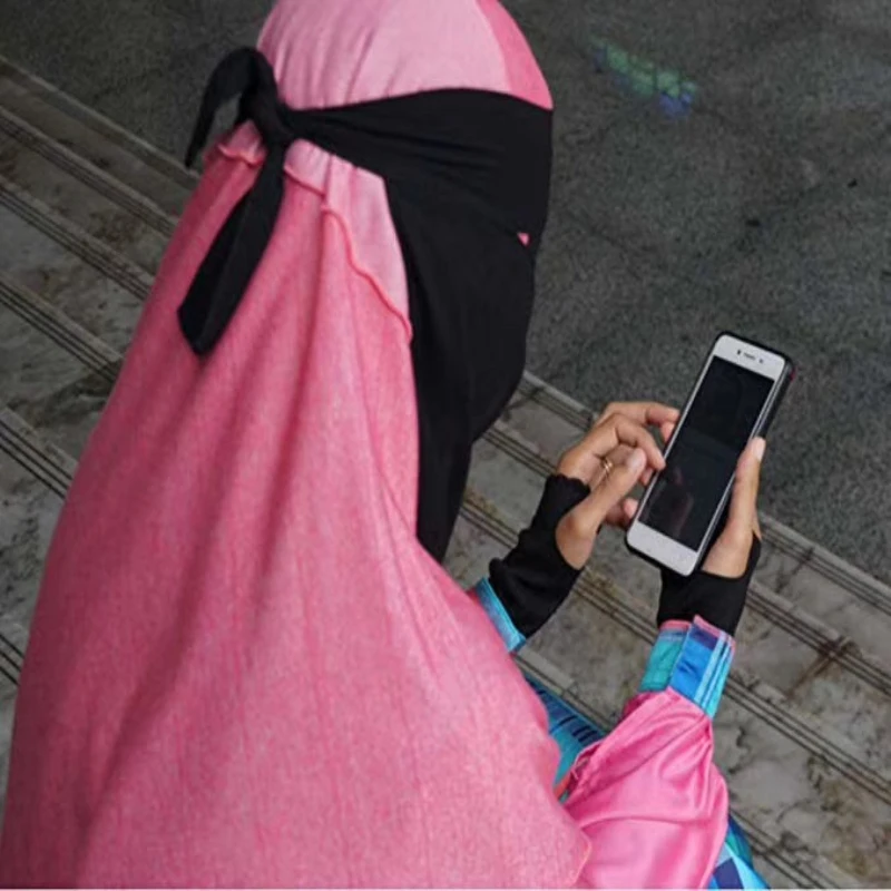 H211 Высококачественная дышащая мусульманская шифоновая ткань Niqab хиджаб маска