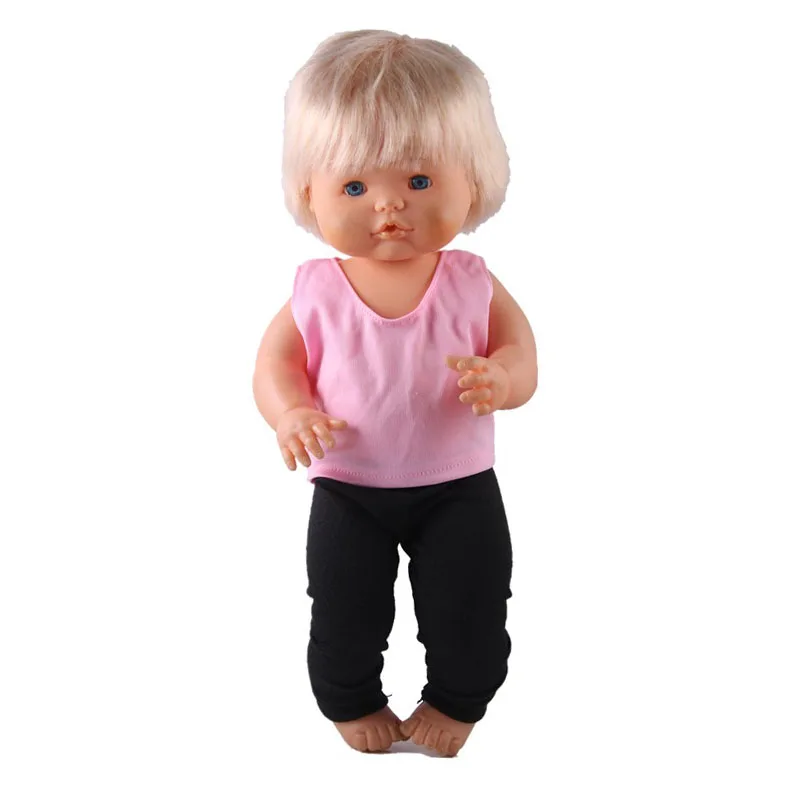 Одежда для кукол, 41 см, Nenuco Doll Nenuco y su Hermanita, джинсовое пальто, черные штаны, повседневный стиль, наряды для куклы 16 дюймов - Цвет: vest pants 3