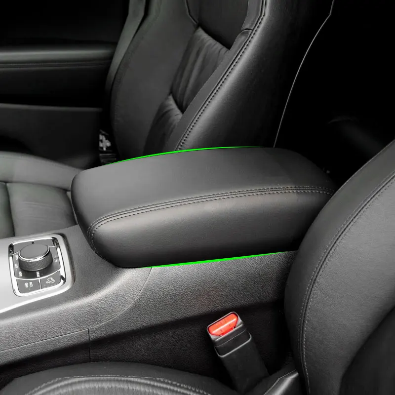 Car Interior Center Armrest Console Box Cover Microfiber Leather Sticker Trim For Jeep Grand Cherokee 2011 - 2017 2018 2019 Car Interior Center Armrest Console Box Cover Microfiber Leather Sticker Trim For Jeep Grand Cherokee 2011 - 2017 2018 2019