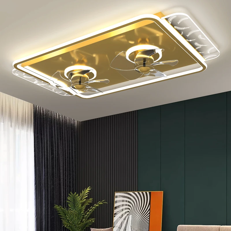 

Внутренние светодиодные потолочные вентиляторы с лампами для гостиной, спальни, акриловые светодиодные потолочные лампы, осветительный пр...