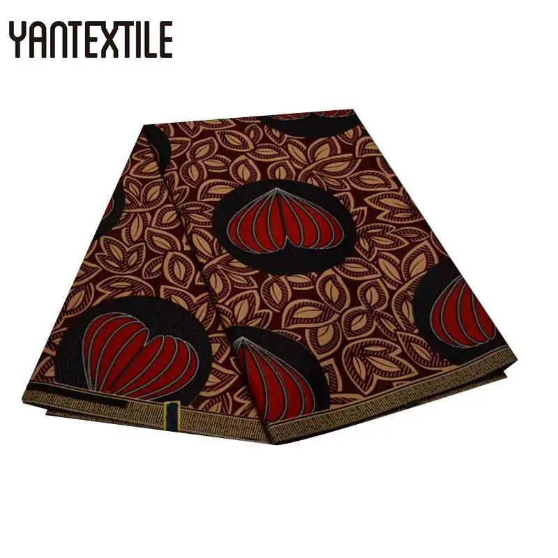 YANTEXTILE 6 ярдов Новая африканская печатная восковая ткань Tissu Africain настоящая восковая африканская ткань Анкара полиэстер нигерийская восковая ткань