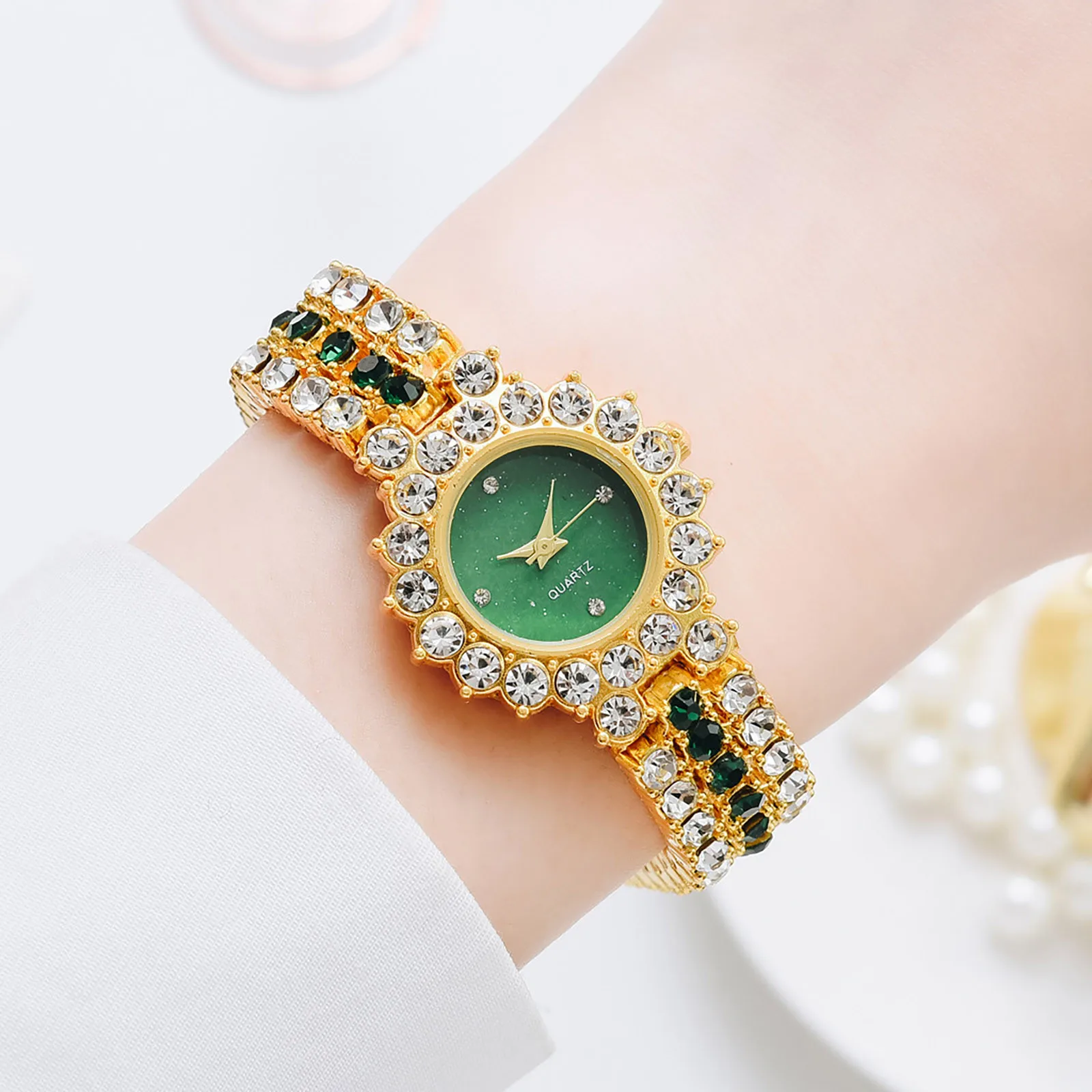 Корейские модные женские часы Роскошные полностью алмазные Стразы Женские