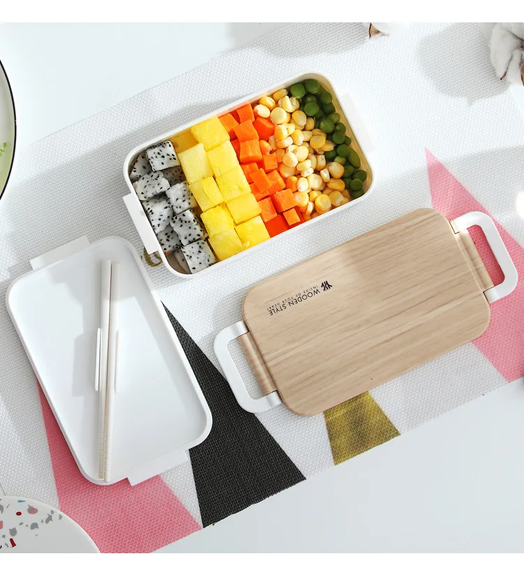 BPA Бесплатный Ланч-бокс экологичный пищевой PP Bento box Microwaveble столовая посуда контейнер для хранения еды для офиса детей