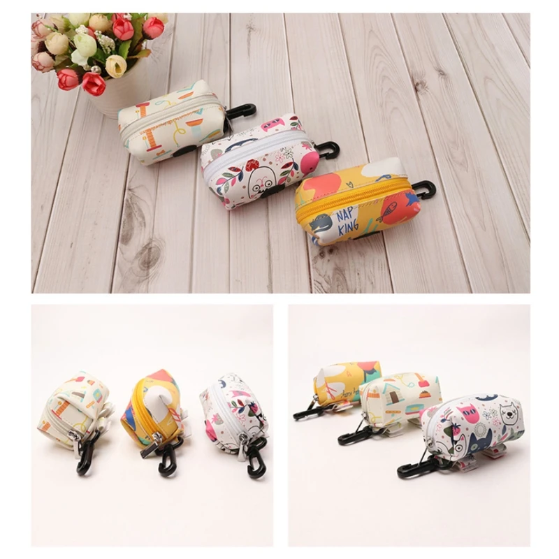 

Portable Travel Outdoor Dog Bag Dispenser PU Leather Pouch Pet Puppy Cat Pick Up Poop Bag Holder Garbage Waste Bags Organizer