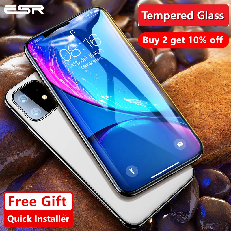 ESR Защита экрана для iPhone 11 Pro Max XR XS X Закаленное стекло SE 2020 8 7 Защитная пленка