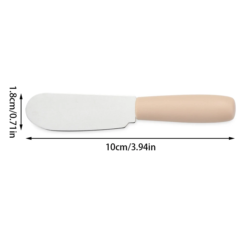 

1/2PCS Mini Stainless Steel Spatula Scraper Knives Breakfast Sandwich Cheese Slicer Spreader Butter Knife With Plastic Handle