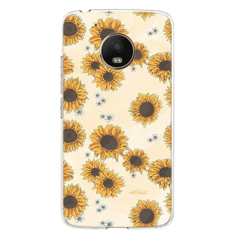 beauty yellow sunflower print cover phone case for motorola moto g8 g7 g6 g5 g9 e6 e5 plus play power one action fusion macro free global shipping