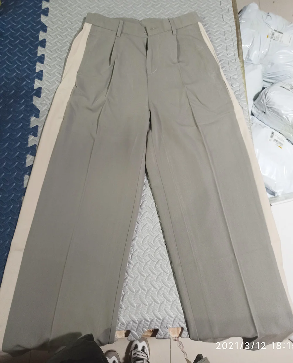 

IEFB Men's Straight Casual Trousers 2021 New Spring Summer New Contrast Color Matching Suit Pants For Male 9Y5956