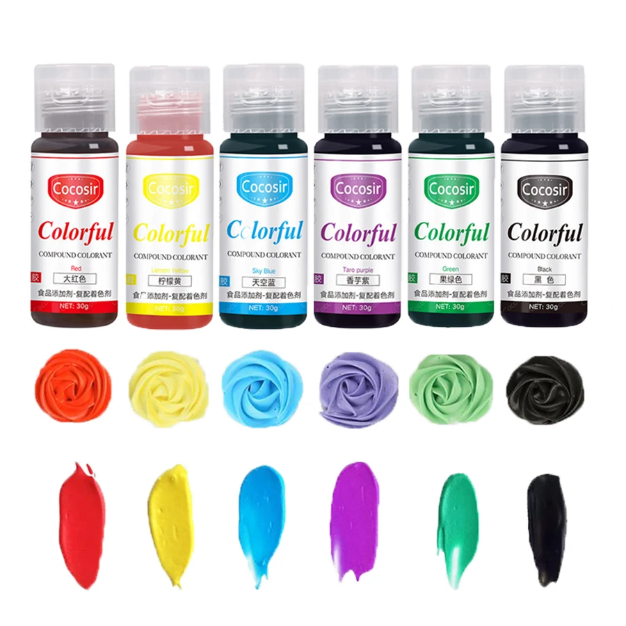 Еда Цвет ing гель набор для коврик выпечки Макаруны Fondant (сахарная) и Пособия по