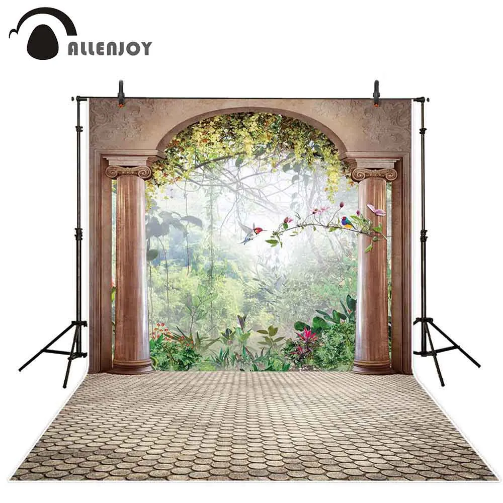 Фотофон Allenjoy фоны Весна лес сад цветы свадьба сказка свод фотографические