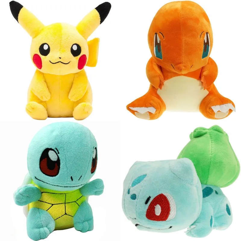 

Charmander Squirtle Bulbasaur Plush Pokemon Peluche Toy Pikachu Eevee Stuffed Doll Snorlax Gengar Charizard Blastoise Cute Gift