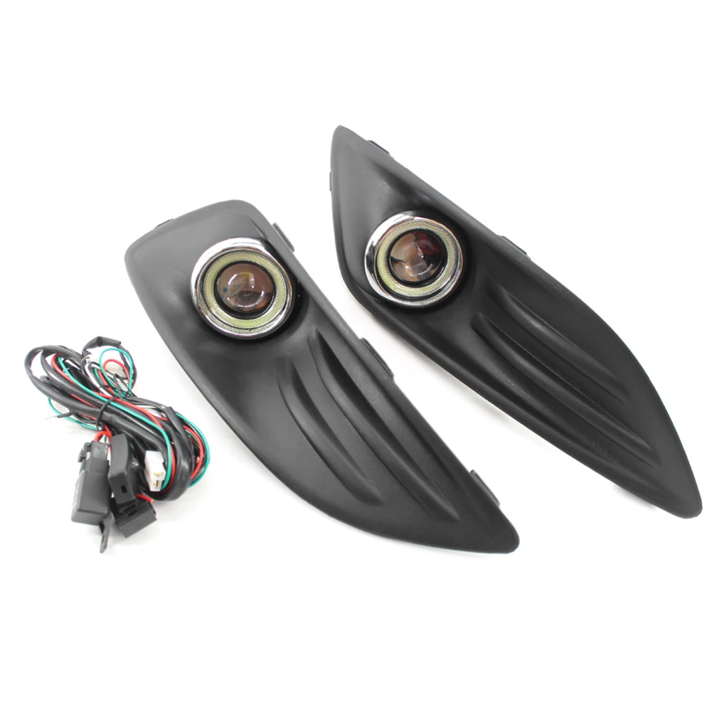 

Передний бампер автомобиля светодиодная противотуманная фара с нижней отделкой рамка Комплект для Ford Fiesta 2013,01-2017,12 авто аксессуары