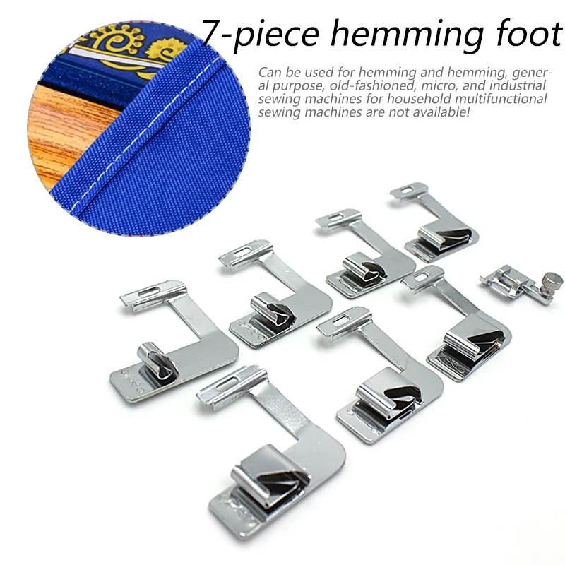 

Бытовая многофункциональная швейная машина, обжимной пресс для ног, обмотка тканевой ленты, обжимной пресс для ног, набор из 7 предметов