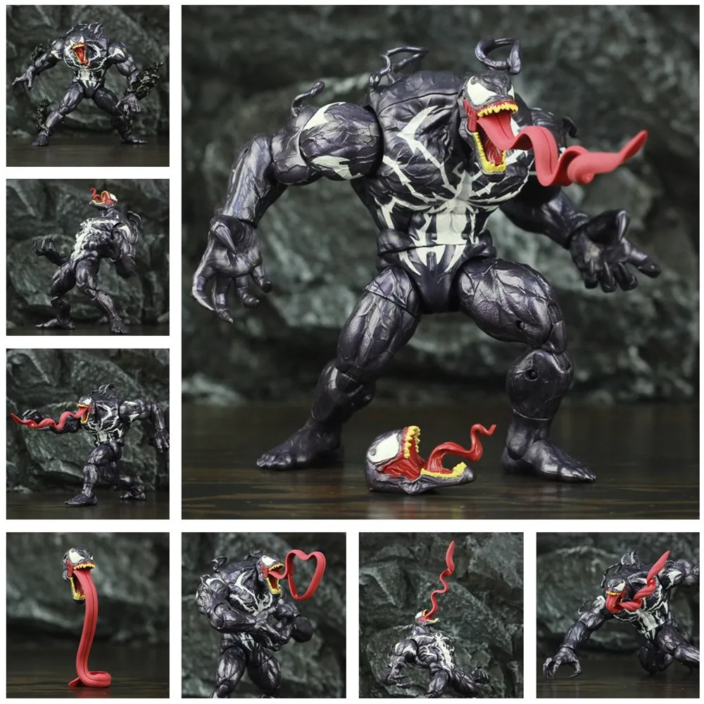 20cm Amazing Spider Man Villain Ko's Ml Baf Long Tongue Head Toys Doll Edward Brock